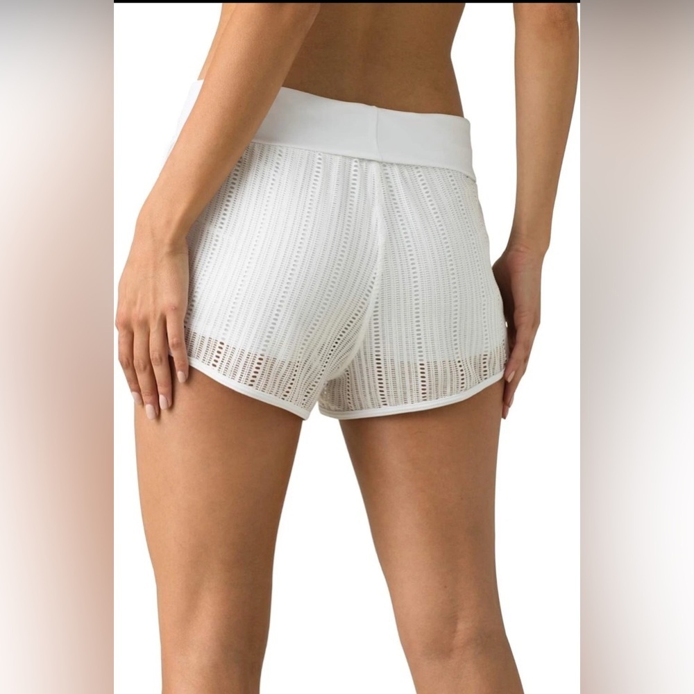 Prana Women's Two Beach Shorts Swim Shorts Mid Rise Mesh Knit Size XL New (#3) - Picture 2 of 12